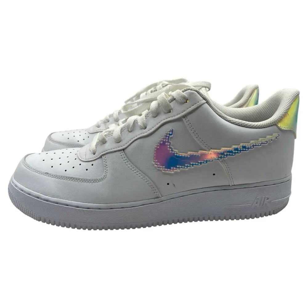 Nike Air Force 1 Low Iridescent Pixel White Multicolor CV1699-100 Men's Size 13